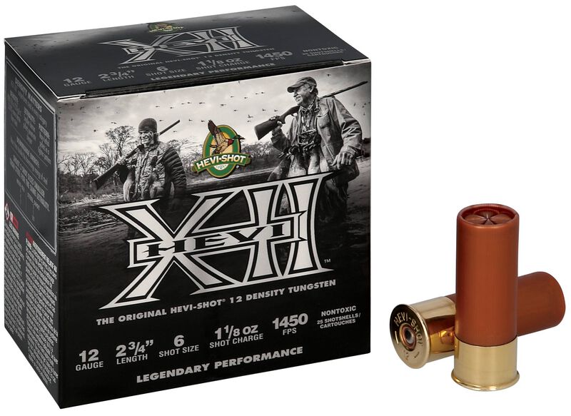 HEVI-XII, 12 Gauge, 6 Shot, 2-3/4 in, 1 1/8 oz, 1450 fps