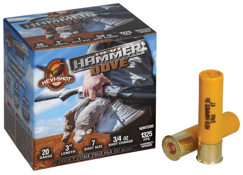 HEVI-Hammer Dove, 20 Gauge, 7 Shot, 3 in, 3/4 oz, 1325 fps