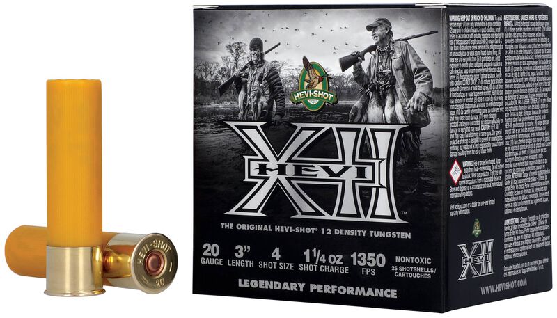 HEVI-XII, 20 Gauge, 4 Shot, 3 in, 1 1/4 oz, 1350 fps