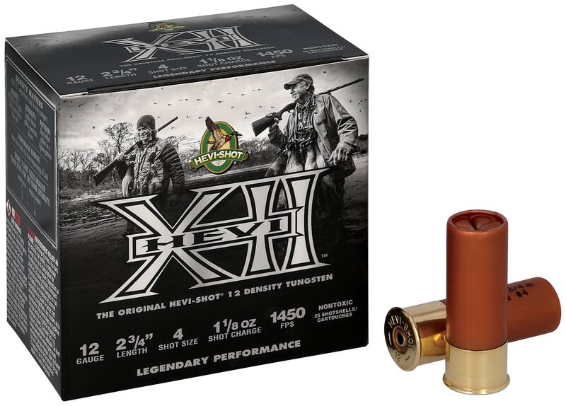 HEVI-XII, 12 Gauge, 4 Shot, 2-3/4 in, 1 1/8 oz, 1450 fps