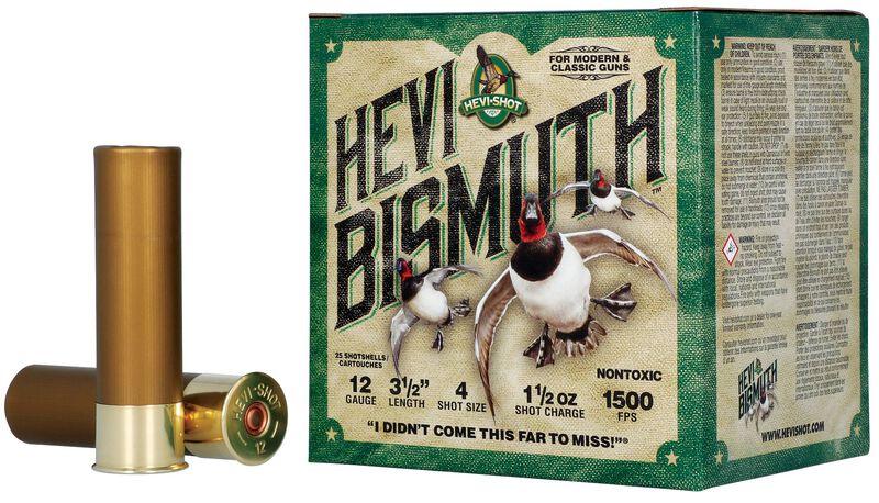 HEVI-Bismuth, 12 Gauge, 4 Shot, 3-1/2 in, 1 1/2 oz, 1500 fps