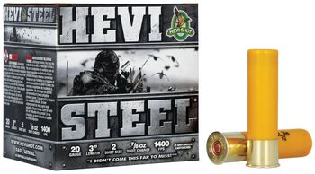 HEVI-Steel, 20 Gauge, 2 Shot, 3 in, 7/8 oz, 1400 fps