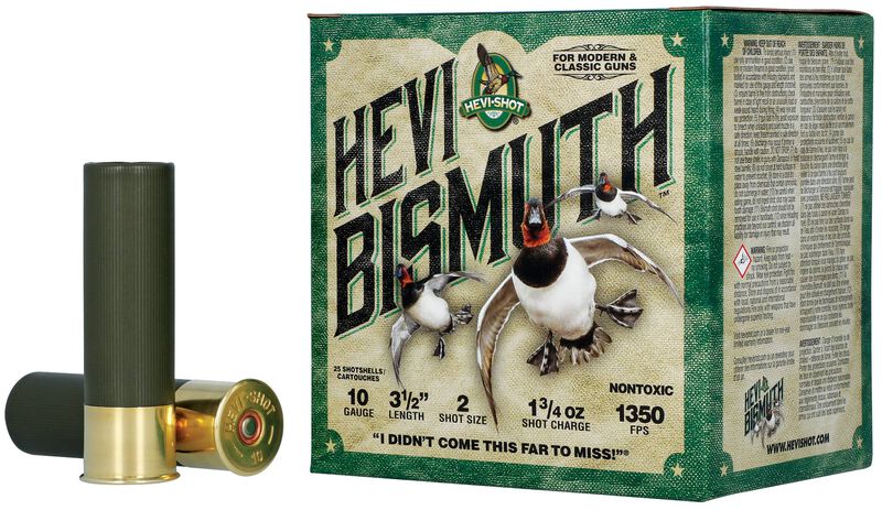 HEVI-Bismuth, 10 Gauge, 2 Shot, 3-1/2 in, 1 3/4 oz, 1350 fps