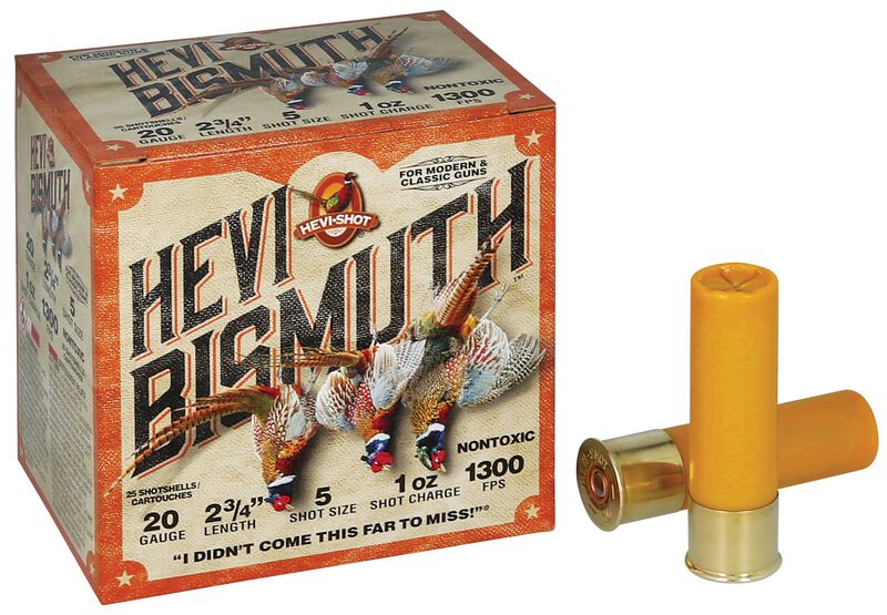 HEVI-Bismuth Upland, 20 Gauge, 5 Shot, 2-3/4 in, 1 oz, 1300 fps