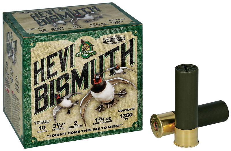 HEVI-Bismuth, 10 Gauge, 2 Shot, 3-1/2 in, 1 3/4 oz, 1350 fps