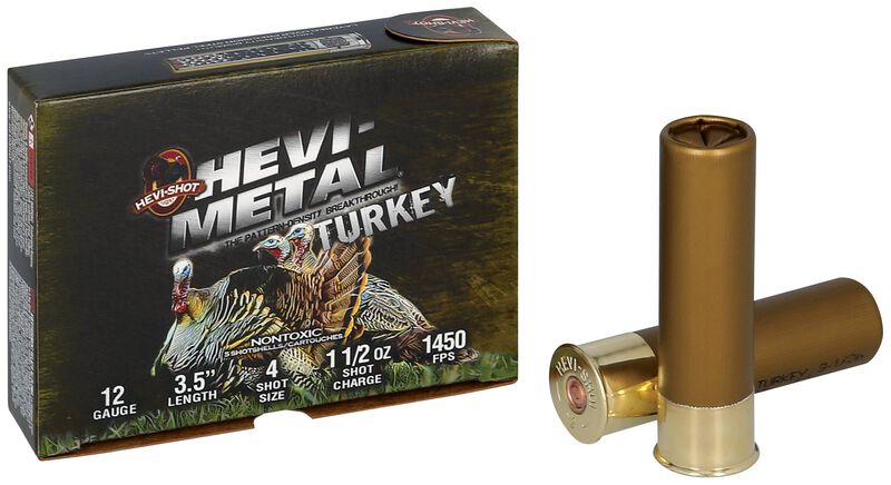 HEVI-Metal Turkey, 12 Gauge, 4 and 5 Shot, 3-1/2 in, 1 1/2 oz, 1450 fps