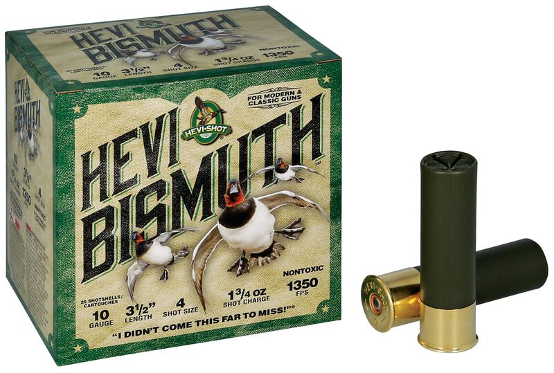 HEVI-Bismuth, 10 Gauge, 4 Shot, 3-1/2 in, 1 3/4 oz, 1350 fps