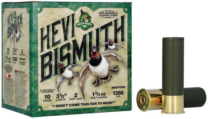 HEVI-Bismuth, 10 Gauge, 2 Shot, 3-1/2 in, 1 3/4 oz, 1350 fps