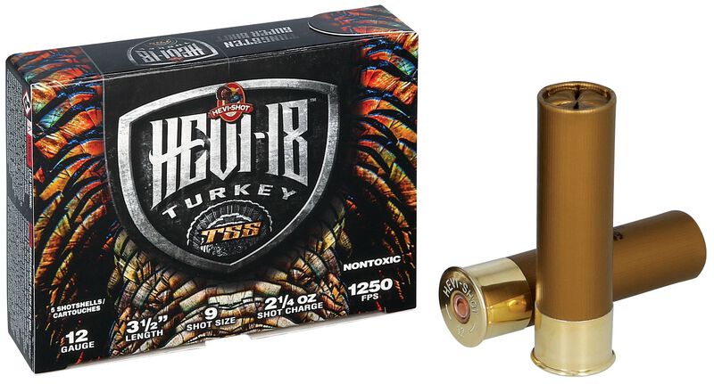 HEVI-18, 12 Gauge, 9 Shot, 3-1/2 in, 2 1/4 oz, 1250 fps