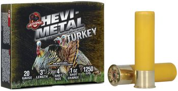 HEVI-Metal Turkey, 20 Gauge, 4 and 5 Shot, 3 in, 1 oz, 1250 fps