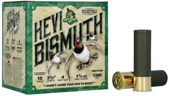 HEVI-Bismuth, 10 Gauge, 4 Shot, 3-1/2 in, 1 3/4 oz, 1350 fps
