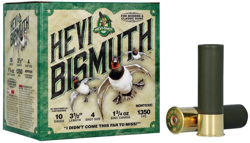HEVI-Bismuth, 10 Gauge, 4 Shot, 3-1/2 in, 1 3/4 oz, 1350 fps