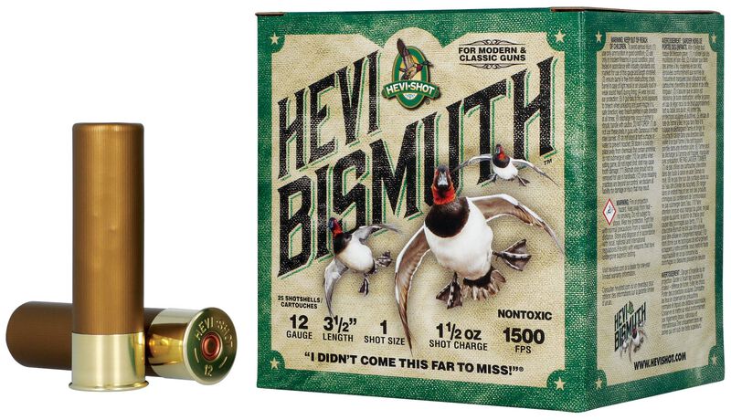 HEVI-Bismuth, 12 Gauge, 1 Shot, 3-1/2 in, 1 1/2 oz, 1500 fps