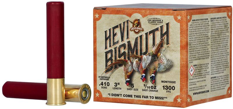 HEVI-Bismuth Upland, 410 Bore, 5 Shot, 3 in, 9/16 oz, 1300 fps