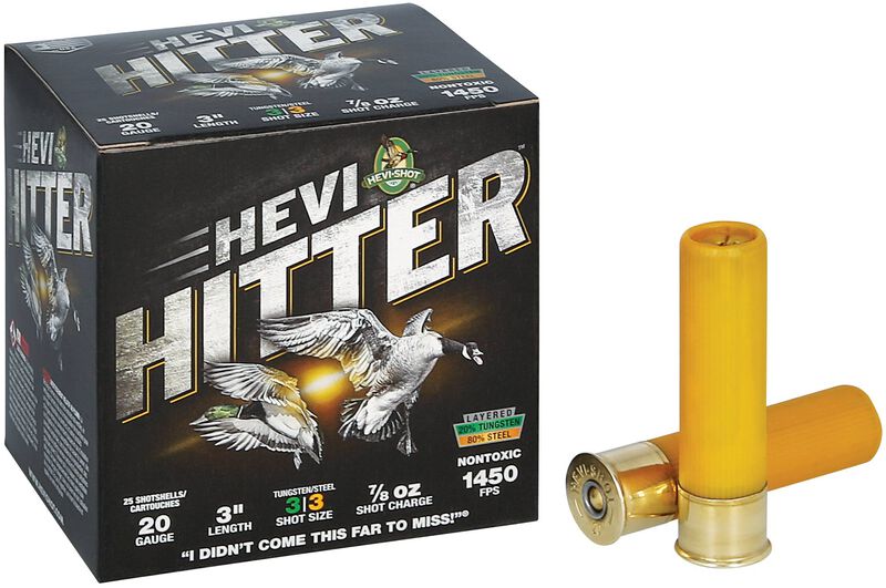 HEVI-Hitter, 20 Gauge, 3 Shot, 3 in, 7/8 oz, 1450 fps