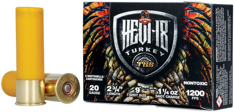 HEVI-18, 20 Gauge, 9 Shot, 2-3/4 in, 1 1/4 oz, 1200 fps
