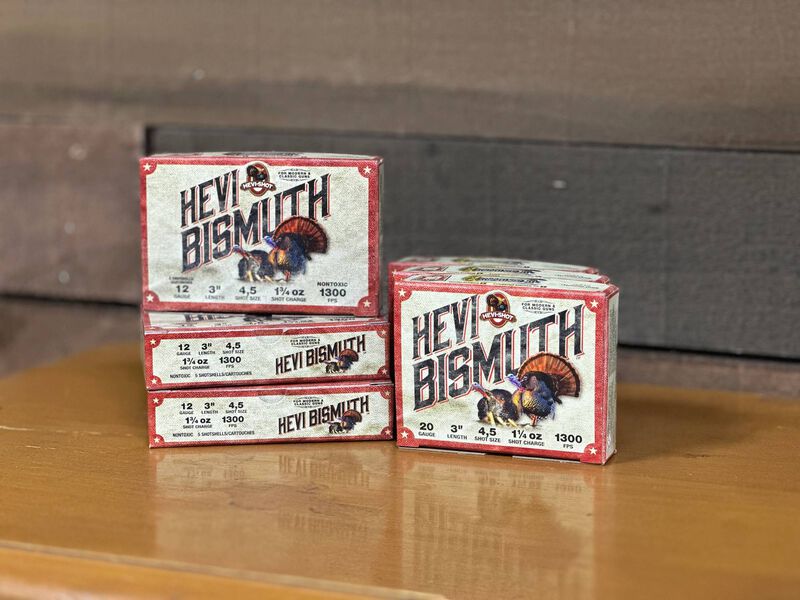 HEVI-Bismuth Turkey, 12 Gauge, 4 and 5 Shot, 3 in, 1 3/4 oz, 1300 fps