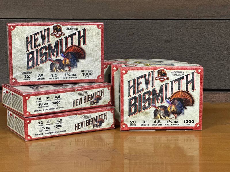 HEVI-Bismuth Turkey, 12 Gauge, 4 and 5 Shot, 3 in, 1 3/4 oz, 1300 fps