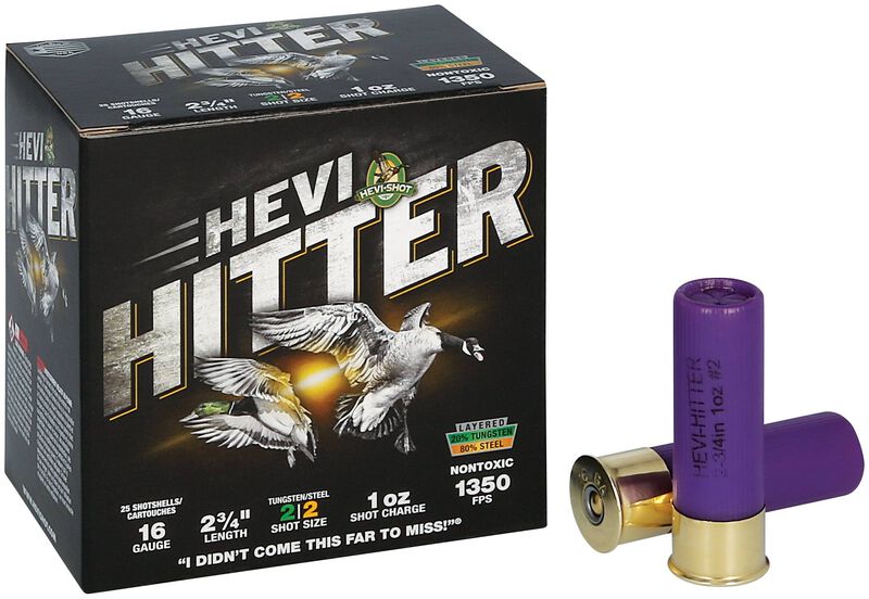 HEVI-Hitter, 16 Gauge, 2 Shot, 2-3/4 in, 1 oz, 1350 fps