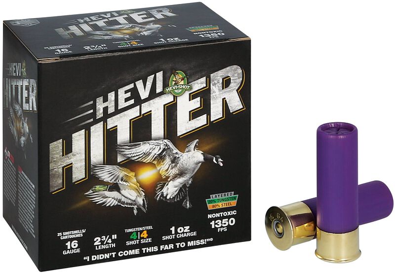 HEVI-Hitter, 16 Gauge, 4 Shot, 2-3/4 in, 1 oz, 1350 fps