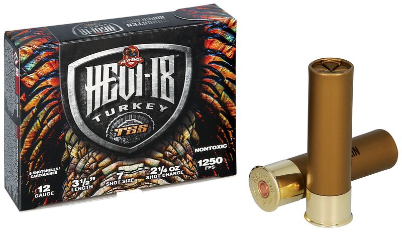 HEVI-18, 12 Gauge, 7 Shot, 3-1/2 in, 2 1/4 oz, 1250 fps