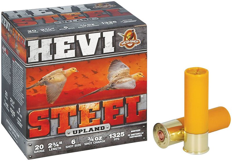 HEVI-Steel Upland, 20 Gauge, 6 Shot, 2-3/4 in, 3/4 oz, 1325 fps