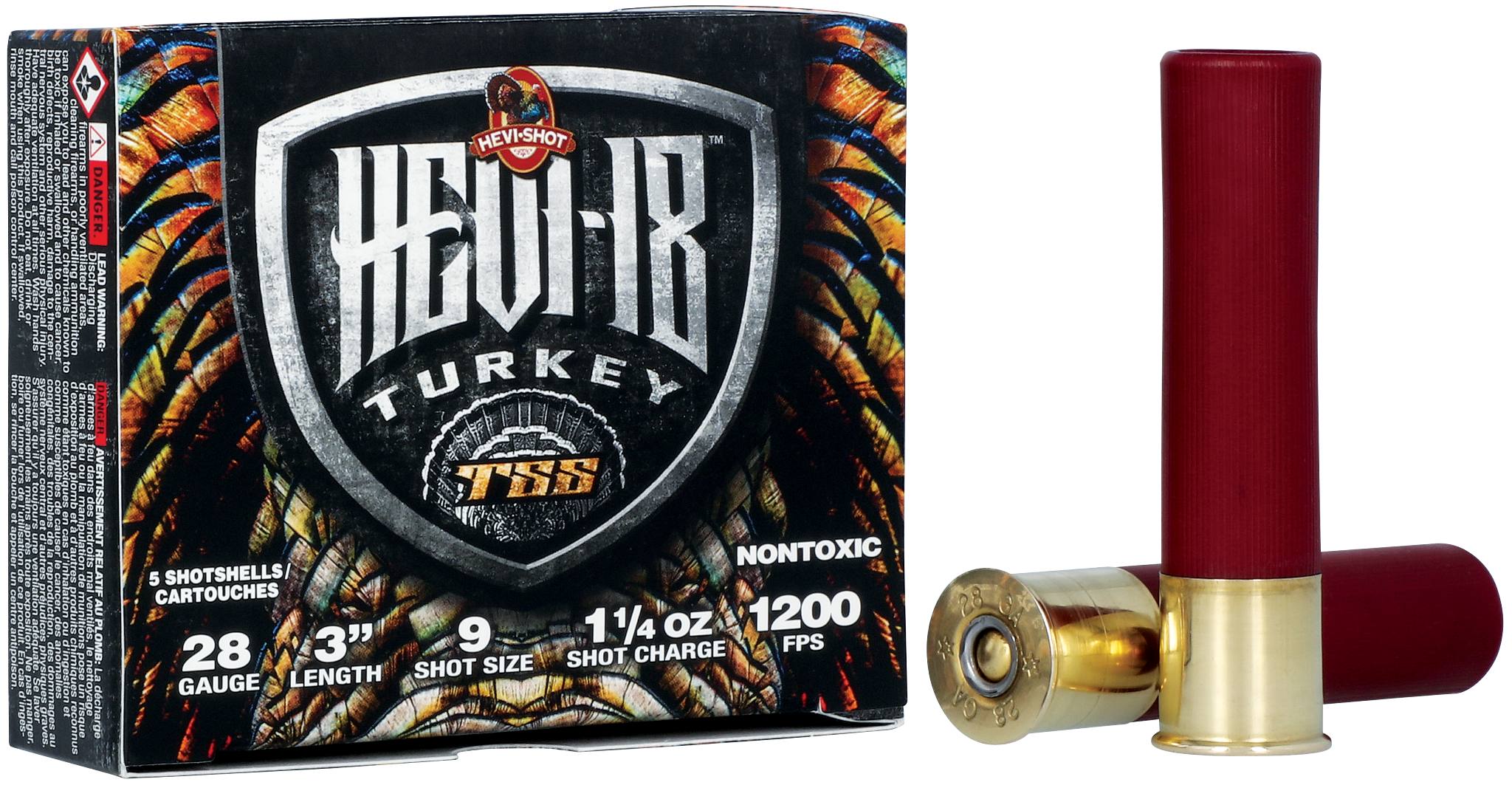 Unknown HEVI-18, 28 Gauge, 9 Shot, 3 in, 1 1/4 oz, 1200 fps