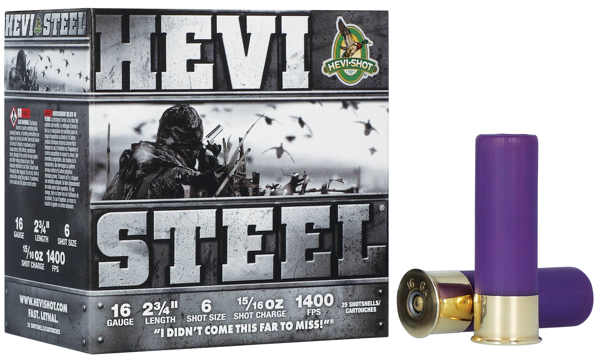 Unknown HEVI-Steel, 16 Gauge, 6 Shot, 2-3/4 in, 15/16 oz, 1400 fps