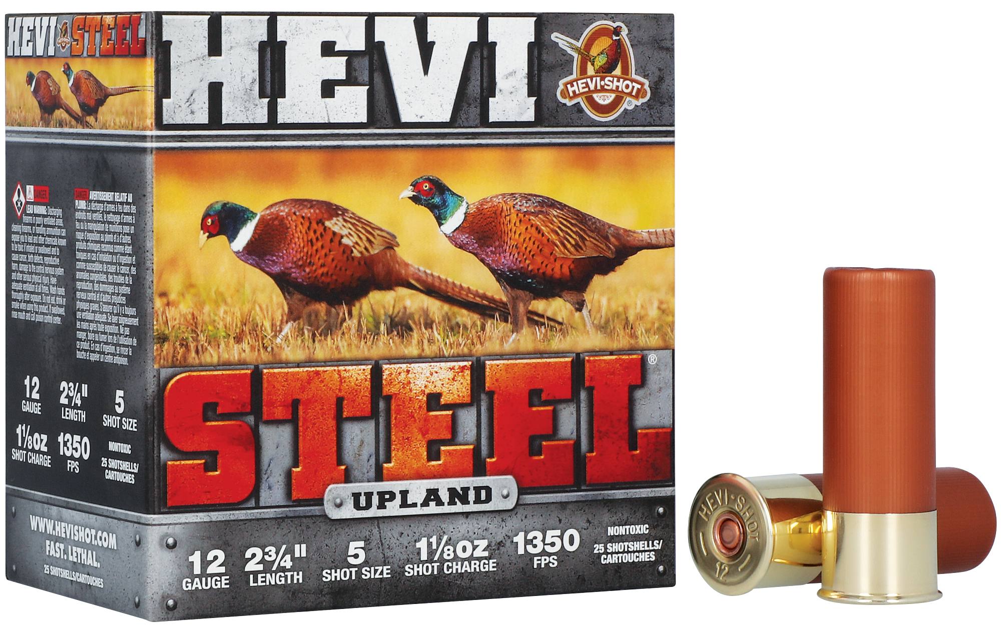 Unknown HEVI-Steel Upland, 12 Gauge, 5 Shot, 2-3/4 in, 1 1/8 oz, 1350 fps