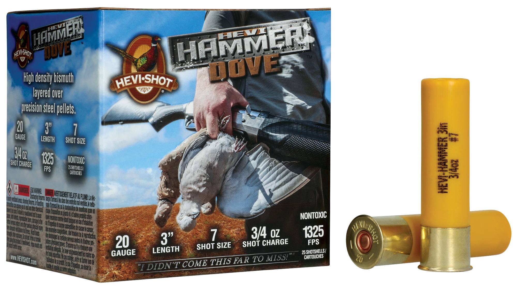 Unknown HEVI-Hammer Dove, 20 Gauge, 7 Shot, 3 in, 3/4 oz, 1325 fps