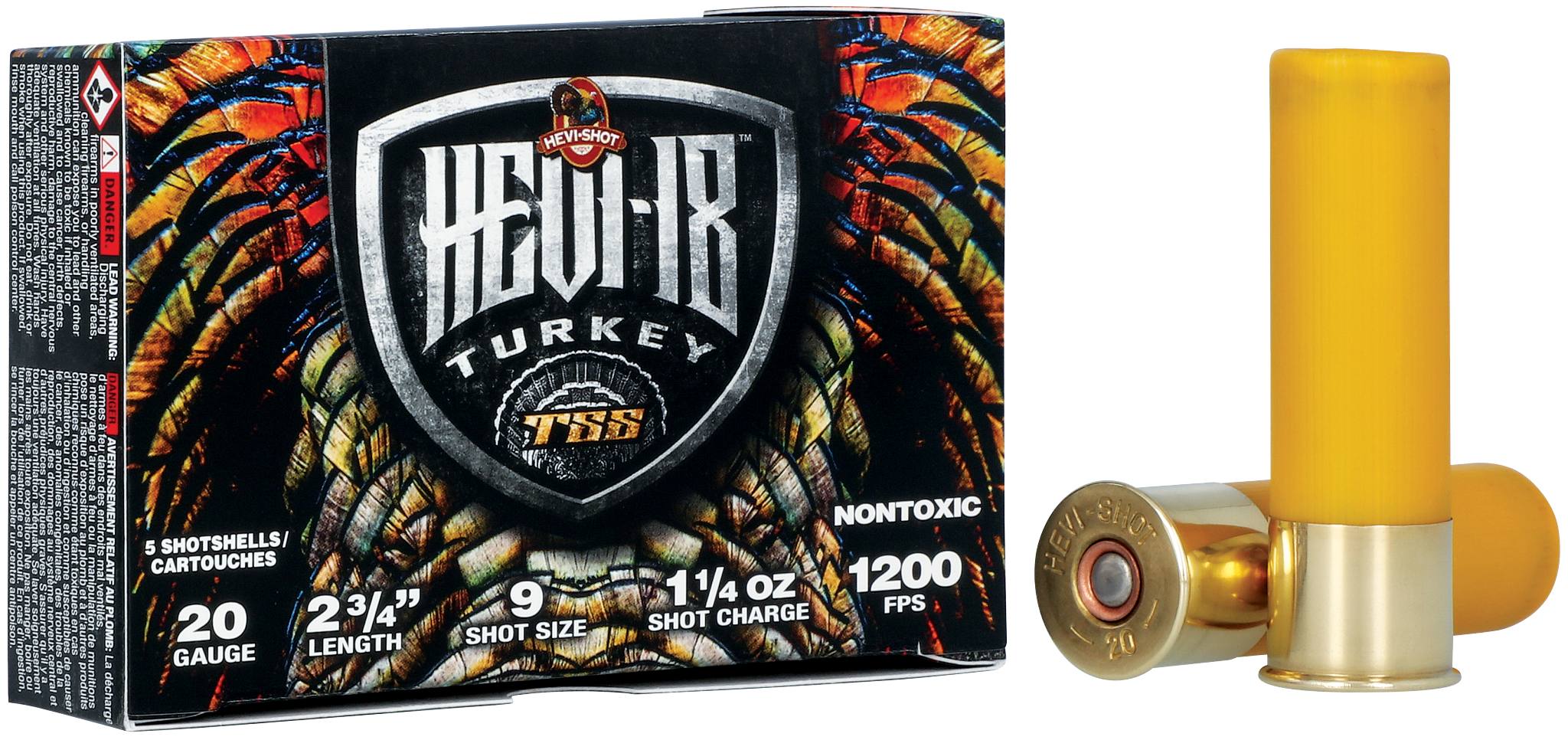 Unknown HEVI-18, 20 Gauge, 9 Shot, 2-3/4 in, 1 1/4 oz, 1200 fps