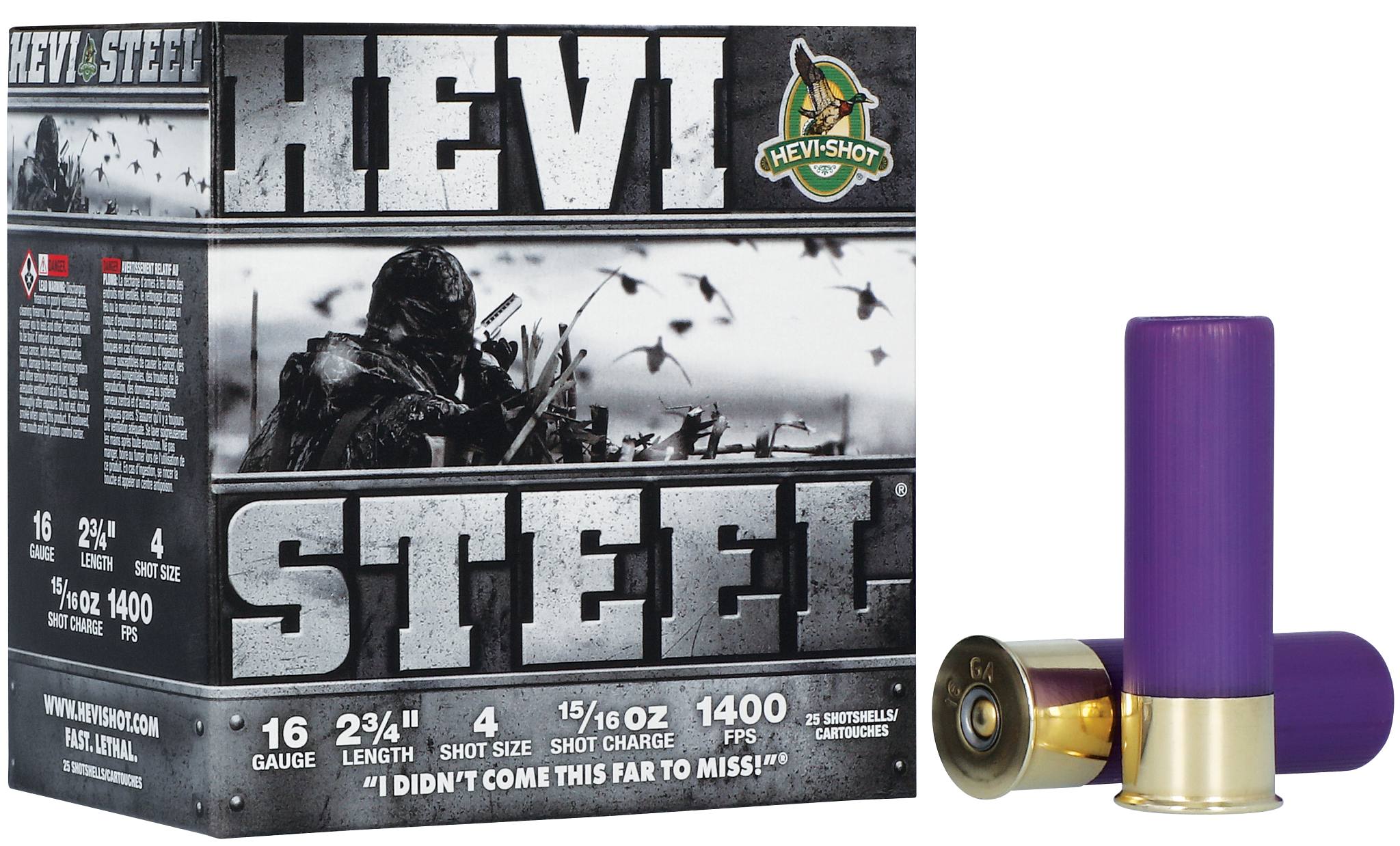 Unknown HEVI-Steel, 16 Gauge, 4 Shot, 2-3/4 in, 15/16 oz, 1400 fps
