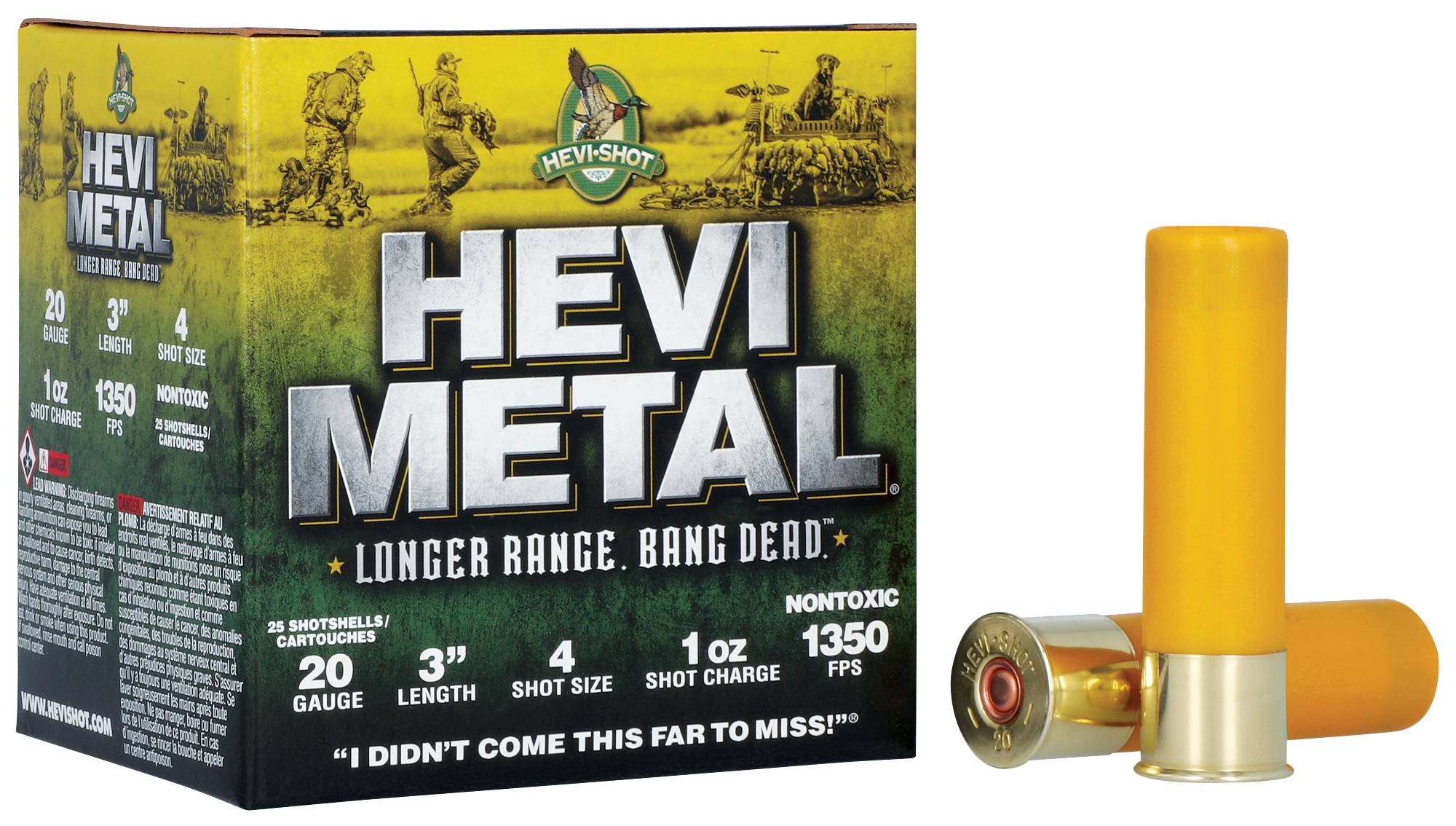 Unknown HEVI-Metal Longer Range, 20 Gauge, 4 Shot, 3 in, 1 oz, 1350 fps