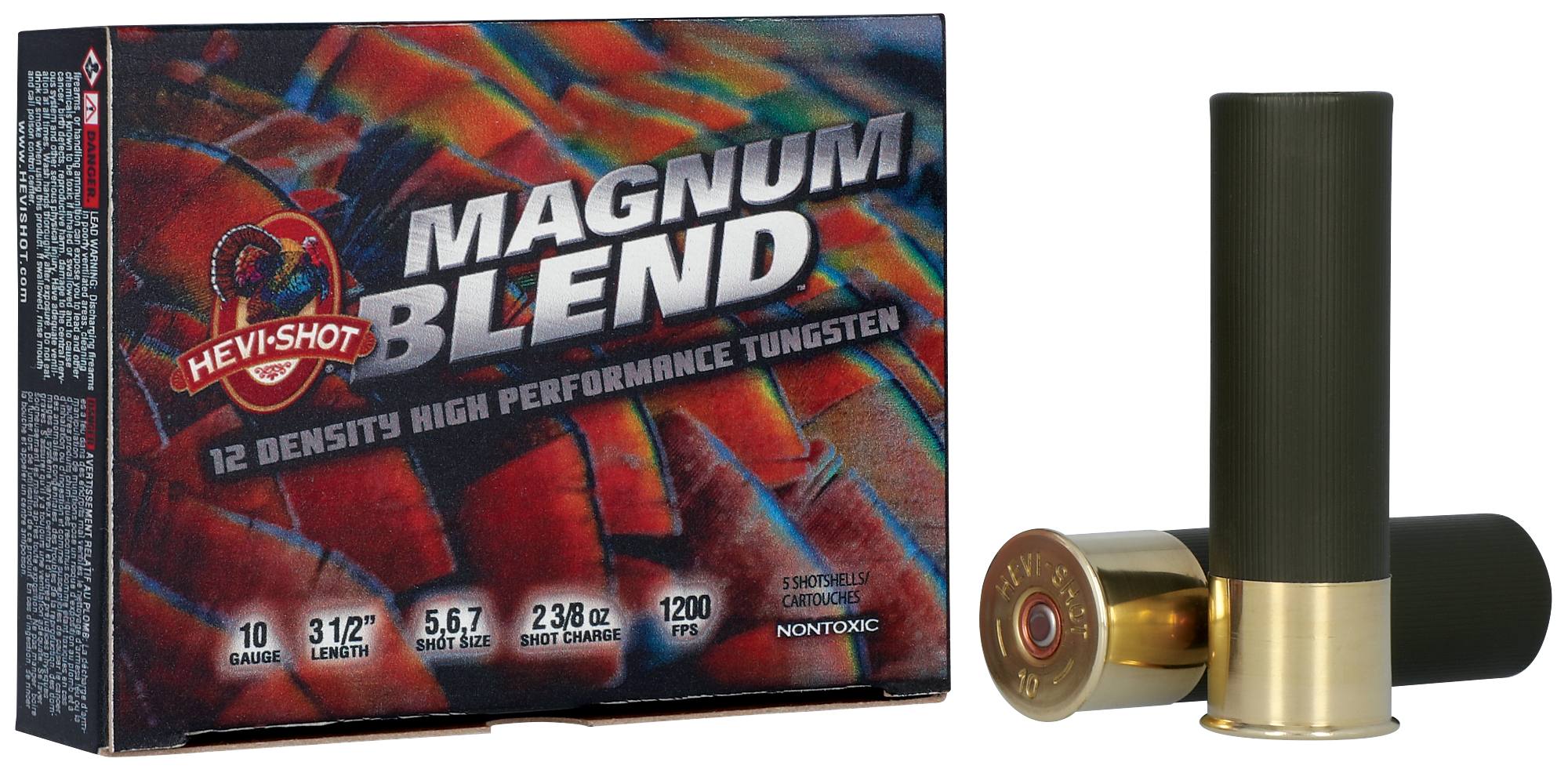 Unknown Magnum Blend, 10 Gauge, 5, 6 and 7 Shot, 3-1/2 in, 2 3/8 oz, 1200 fps