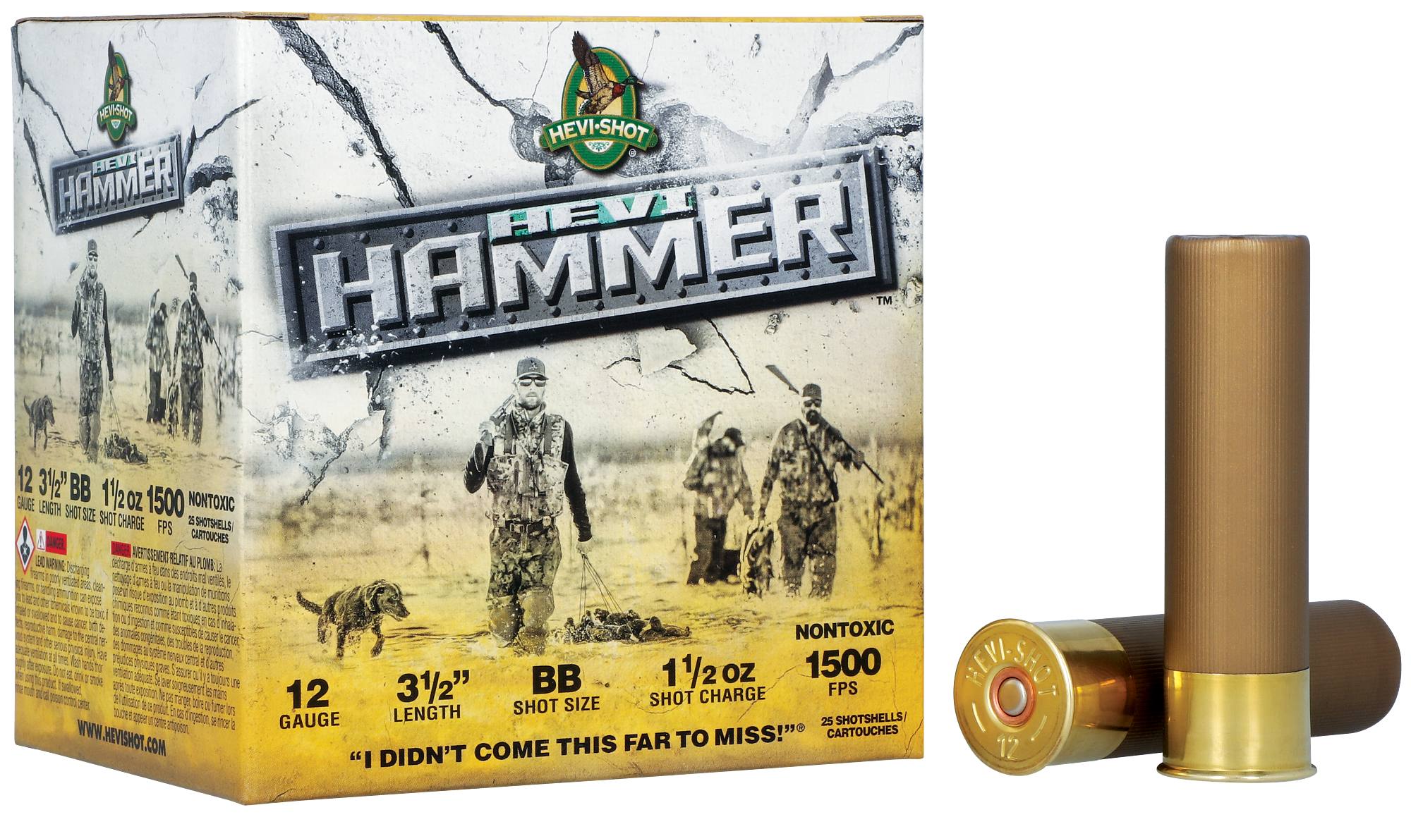 Unknown HEVI-Hammer, 12 Gauge, BB Shot, 3-1/2 in, 1 1/2 oz, 1500 fps