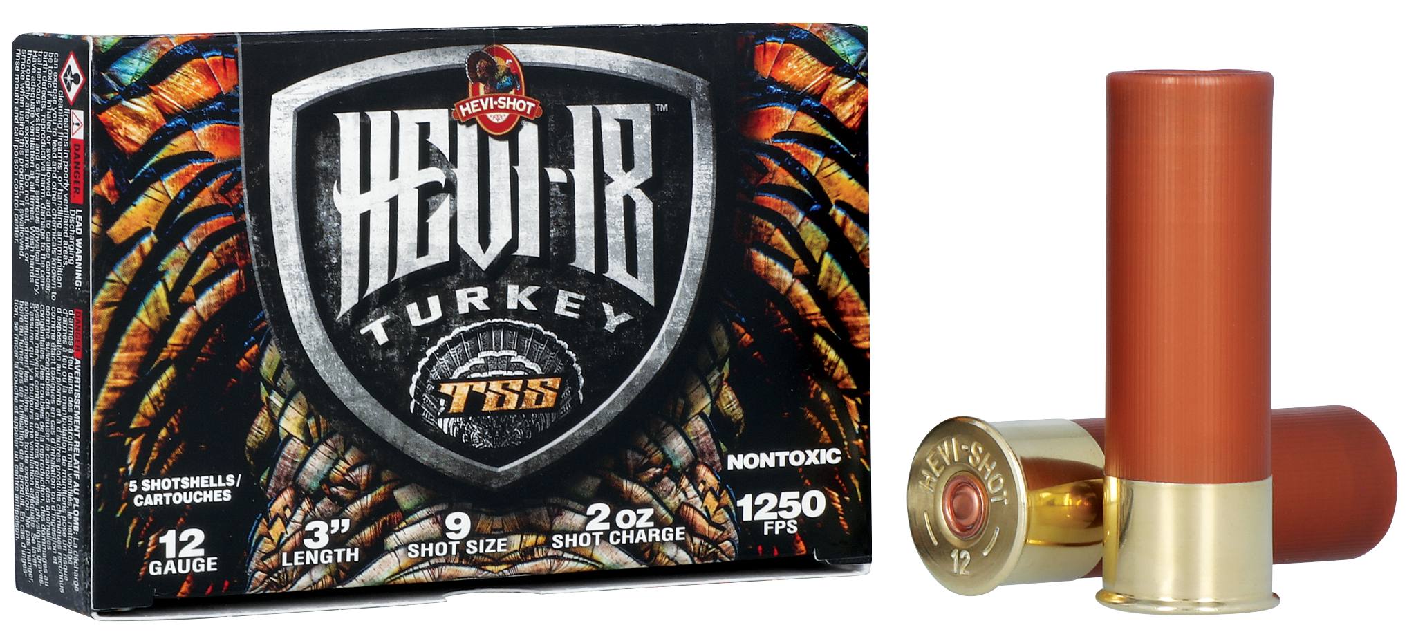 Unknown HEVI-18, 12 Gauge, 9 Shot, 3 in, 2 oz, 1250 fps